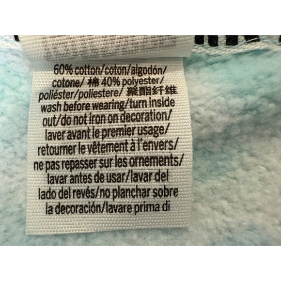 Victoria's Secret PINK Sz Medium Campus Funnel Neck Pullover Hoodie Blue Tie-Dye - Picture 12 of 14